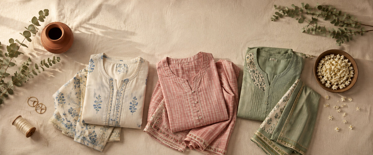NAARI premium ethnic sets flatlay